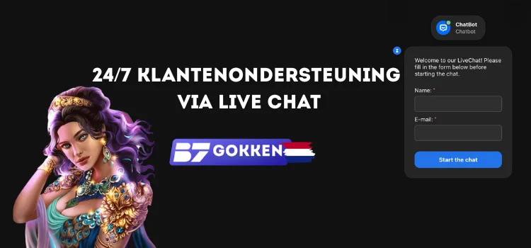 24/7 klantenondersteuning via live chat